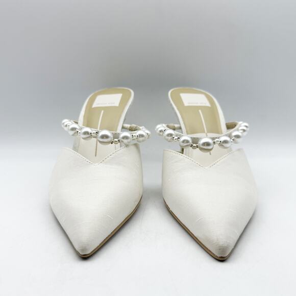 Dolce Vita Womens Kanika High Heel Pump US 7.5 M White Pointed Toe NIB - Picture 9 of 12